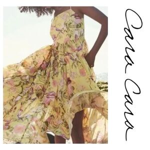 Cara Cara harbor island dress yellow tiered medium
